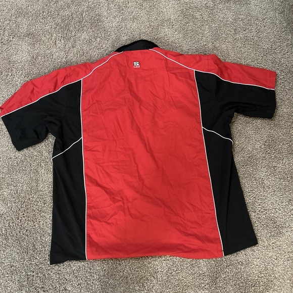 Simpson Racing Talladega Racing Crew Shirt Men's 3XL Red & Black Button Up - Picture 4 of 4
